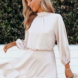 Vici Call me angel textured satin Dress